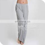Bamboo Fiber Full Length Casual Pants Solid Colors Yoga Lounge Wear thumbnail-3