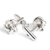 Metal Knot Cufflinks Gold Cuff Link thumbnail-4