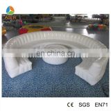 4m White romantic inflatable furniture Cheap inflatable sofa with table