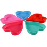 Free Sample Food Grade Heat resistant Nontoxic Silicone Cake Mold Baking Mousse Pudding Mold Tool Love Shape