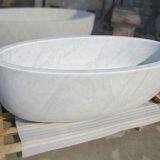 Carrara White Marble Bathtub, Italy Carrara Marble Bathroom Tubs thumbnail-1