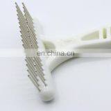 Portable Handle Dog Grooming Brush Double-rowed Teeth Needles Pets Fur Remover Comb thumbnail-5