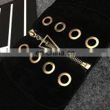 TWOTWINSTYLE Wide Belt For Women Elastic Zipper Patchwork High Waist Slim Belts Fashion thumbnail-6