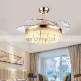 European-style Living Room Fan Lights Restaurant Fashion Crystal LED Ceiling Light thumbnail-4