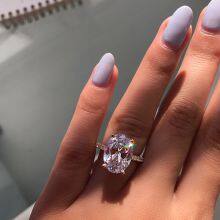 925 Sterling Silver Moissanite Ring Classic Style Round Cut Ring Single Row Diamond Engagement Anniversary Ring 1ct 2ct 3ct thumbnail-2