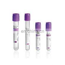 Плазменная вакуумная пробирка для забора крови из PET и стекла с фиолетовой крышкой объемом 4 мл с ЭДТА K2 и K3