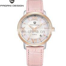 PAGANI DESIGN 2759 New Luxury Brand Rose Gold Causal Calendar Chronograph Analog Quartz Movement Sports Elegant Women Watch thumbnail-1