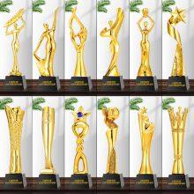 Custom Logo Resin Trophy Gold Black Creative Trophy 3 Buyers thumbnail-3