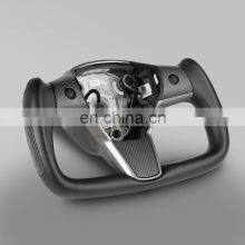 Cheap Race Led Performance Steering Wheels Kit OEM Carbon Fiber Classic Heated Yoke Car Steering Wheel For Tesla Model 3/Y thumbnail-5