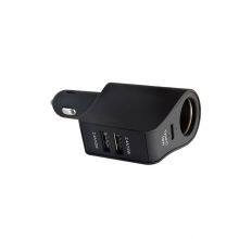 Socket Splitter With 3 USB Car Quick Charging Adapter for IPhone IPad Samsung thumbnail-4