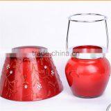 Crystal Glass Shade Lamp Lantern Candle Holder for Home thumbnail-3