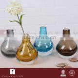 Casamotion Decorative European Mini Bud Brown Color Handmade Glass Vase thumbnail-2