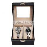 W1141 Express Clear Window Leather Watch Packaging Box Wooden Couple Watch Box thumbnail-2