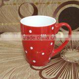 10 oz Blue Glazed Belly Shape Hand Painting Ceramic Mug thumbnail-6