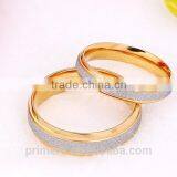 Wholesale Frosted Matte Stainless Steel Couple Ring 18k Gold Plated Wedding New Design Finger Ring thumbnail-4