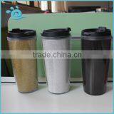 Food Grade 450ML Personalizd Double Wall PS Insulated Coffee Mug With Glitter Paper Insert thumbnail-5