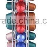Nespresso Coffee Capsule Holder 40pcs, Mental With Chrome Plated
