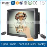FlintStone 15 inch open frame WIN7/Win8 flat screen pc/cctv monitor