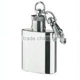 Fashion 1oz Mini Stainless Steel Hip Flask Flagon With Keychain