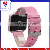 Luxury Genuine Leather Wrist Strap Watch Band For Fitbit Blaze Smart Watch+Metal Frame thumbnail-3