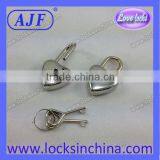 Promotional Silver Mini Heart Cheap Padlock and Heart Shape Keys