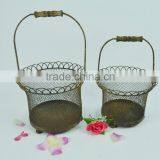 Old Antique Woven Wire Baskets Wholesale