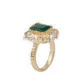 Less Than 1 Dollar Jewelry Zinc Alloy Rhinestone Gemstone Gold Finger Ring Woman thumbnail-3
