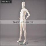 Glossy White/black Full Mannequin Female With Wooden Arms thumbnail-1