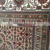 Beige-Beige Mahi Tabriz Woolen and Silk Carpet thumbnail-3