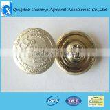 Fashionable Nickel Plating Moving Metal Button for Jeans