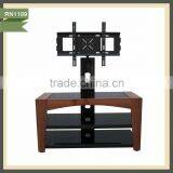 Morden Clean Looking Black Glass Lcd tv Stand With Brackets RN1109 thumbnail-1