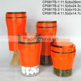 CP081T6 glass jar with metal casing