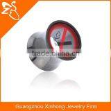 TP01155 Stainless Steel Ball Body Jewelry Safety Glass Ear Plug thumbnail-3