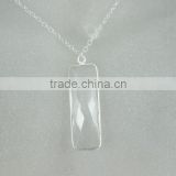 925 Silver crystal quartz Gemstone necklace