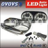 90w 10-30v Hi-low Beam Black Chrome Background Optional Motorcycle Led Headlight for H-arley