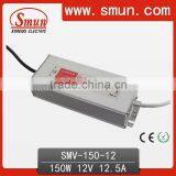 150W 12V 12.5A AC/DC Waterproof LED Driver SMV-150-12 thumbnail-1