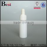 5/7/8/10/12/15ml painting white screen printing surface glass tube bottle aluminum dropper perfume container