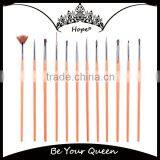12pcs Orange Fashionable Nail Brush Set Private Label thumbnail-1