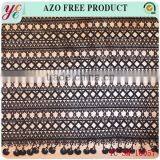 New Blades Tassel Black Special Hollow Out Pattern Water Soluble Lace Fabric