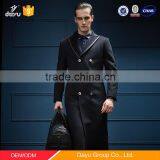 New Style Double-breast Long Winter Jacket Woven Wool Fabric for Winter Overcoat Cashmere Wool Coat thumbnail-1