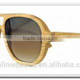 Polarized Brown Lens Flat Top Rose Wood Sunglasses With Engraved Logo thumbnail-6