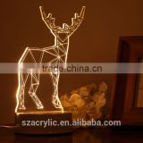 3D deer led light table lamp gift