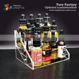 Customization Clear Acrylic Display Stand for Oil Smoke Show and Storage Rack Box Electronic Cigarette Liquid Smoke Rack