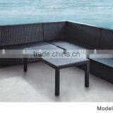 6 piece rattan wicker modular sectional outdoor sofa set with 5 or 6 seating