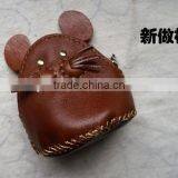 High Quality Pure Hand-made Genuine Leathter Animal Coin Purse thumbnail-2