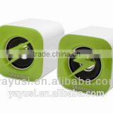 2.0-CH Usb Computer Speaker With Vibration & Ce/ Rohs/fcc ,mini Portable Speaker Box