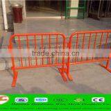8 Ft Steel Barricade With Orange Powder Coat / Flat Bases