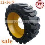 Molded-on Rim Bob Cat 329-6785 324-3427 Solid 12-16.5 Backhoe Tires