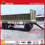 2 Axle Drawbar Steel High Fence Truck 20T 30T Double Axle Agricultural Bulk Cargo Transport Full Trailer thumbnail-6