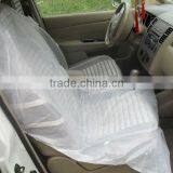 LDPE Ivory Color With FUCHS Printing and Two Pockets Plastic Disposable Car Seat Cover thumbnail-5
